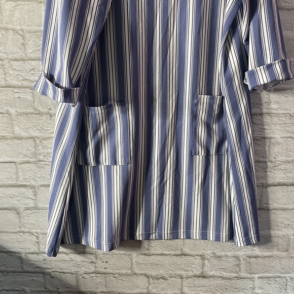 Blue and White Striped Dress - Picture 2 of 7